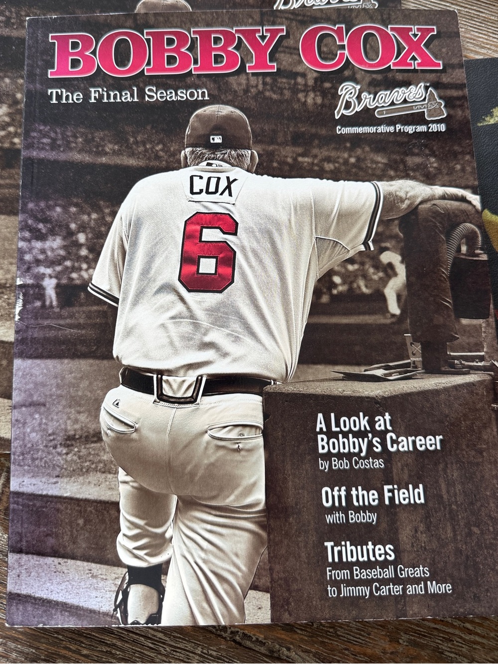 Bobby Cox 'The Final Season' 2010 Commemorative Program - Atlanta Braves GUC